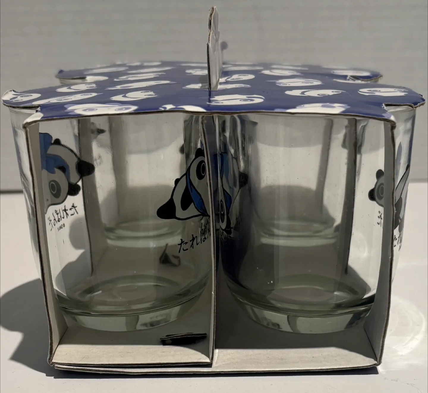 SAN -X Tarepanda - Rare Vintage Set Of  4 7oz Glasses Circa 2000 image indicator(3)
