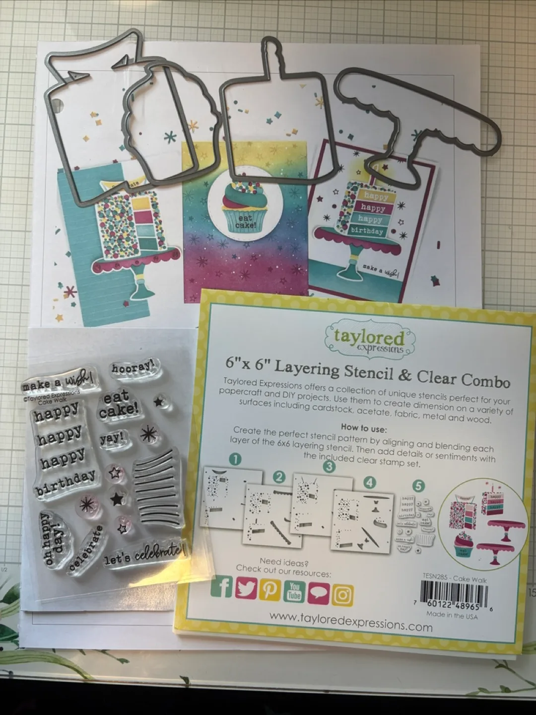 Taylored Expressions Cake Walk Stencil & Stamp Set thumbnail