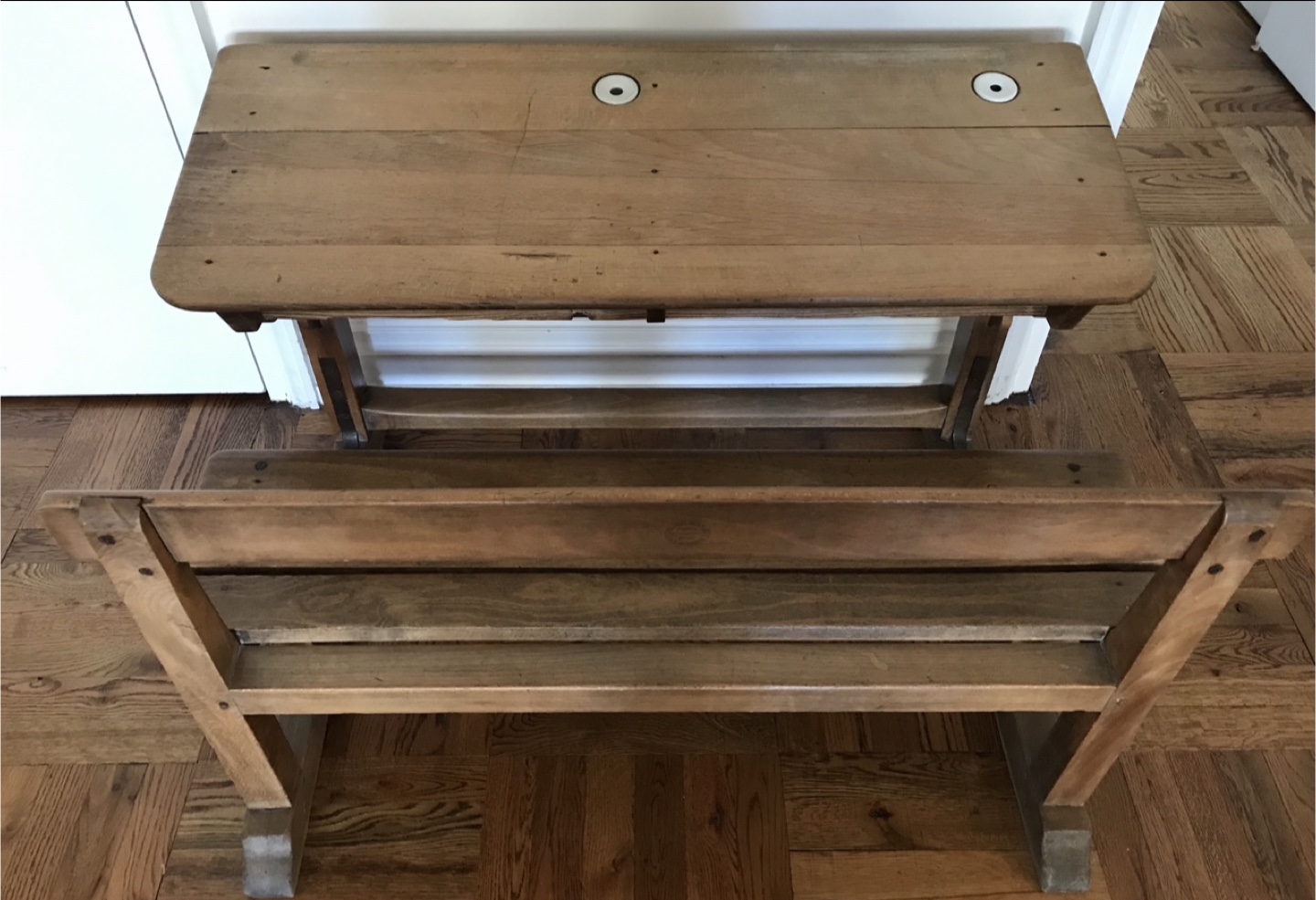 ANTIQUE FRENCH School Desk - photo 2