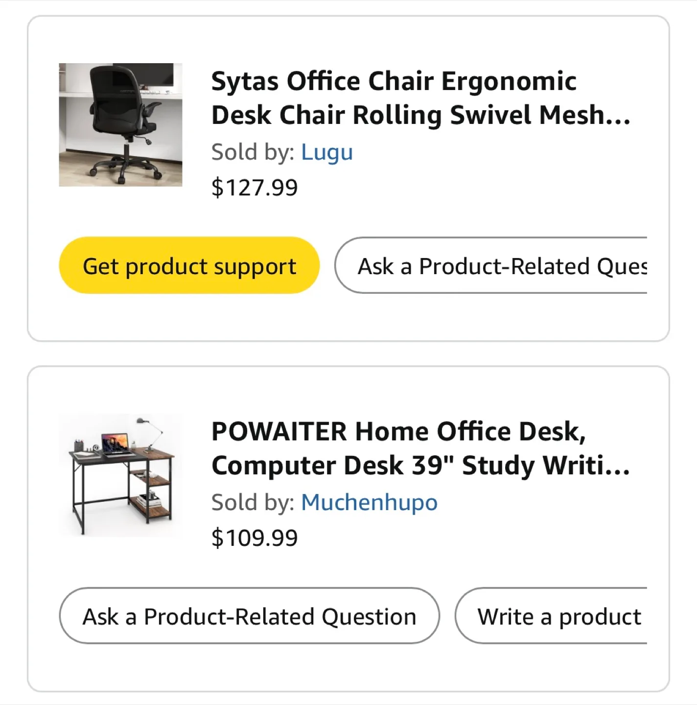 TWO Office desks & chairs sets (Used) image indicator(8)