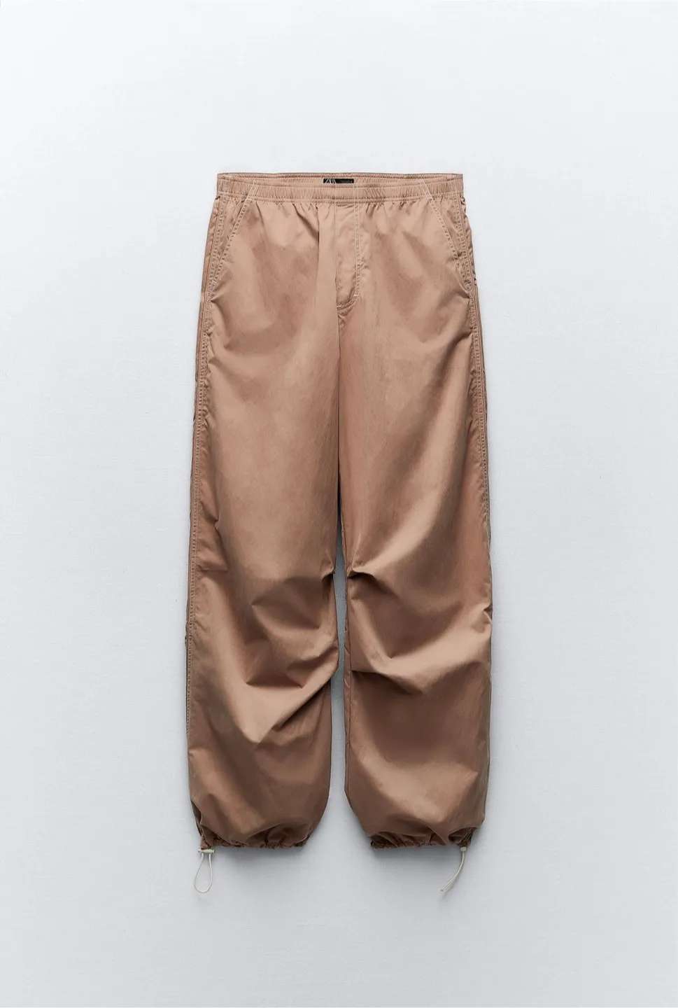 Bnwot Zara Beige Nylon Blend Parachute Pants thumbnail