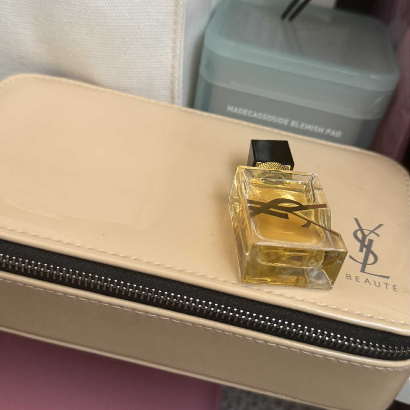 YSL Makeup pouch with Mini perfume