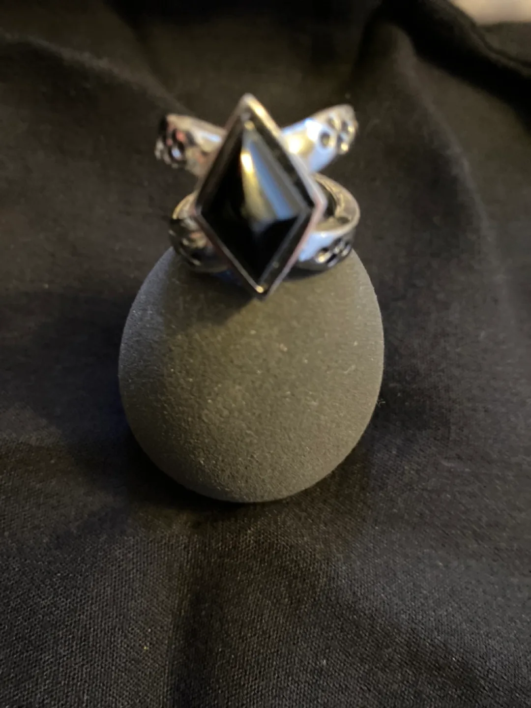 Silver Ring with Black Stone thumbnail