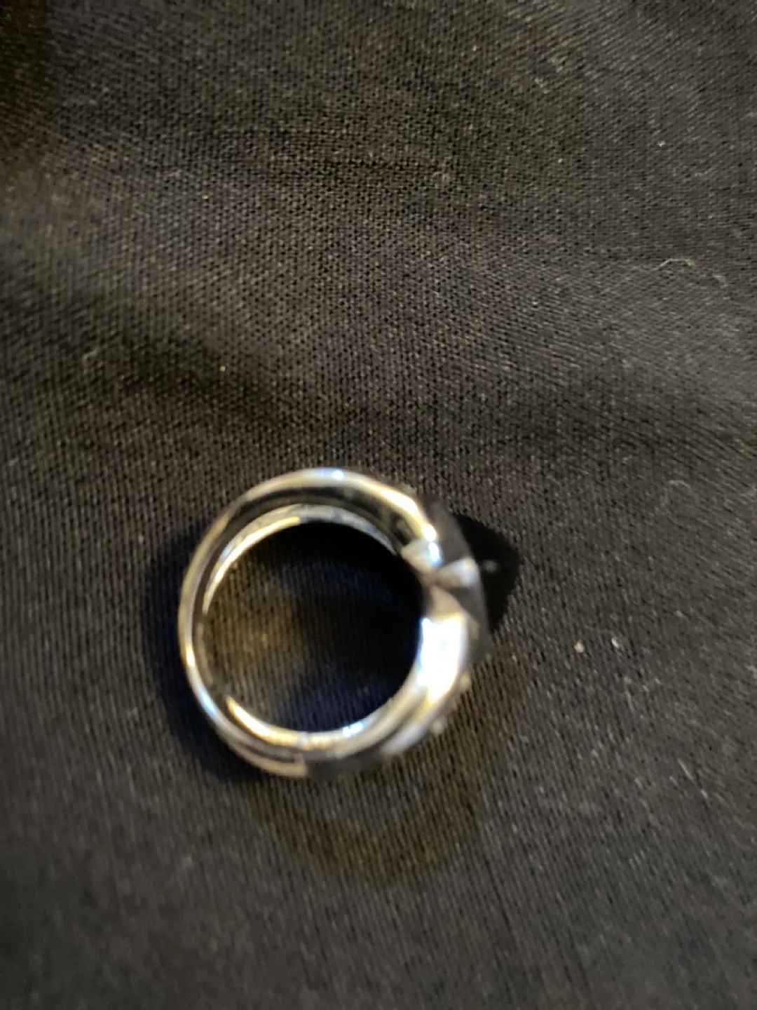Silver Ring with Black Stone image indicator(2)