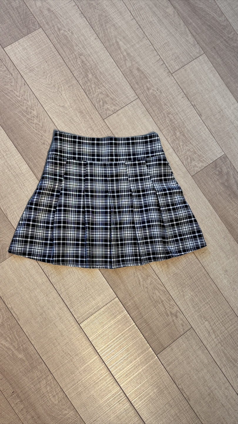 ✨ Plaid Pleated Skirt with Built-in Shorts ✨