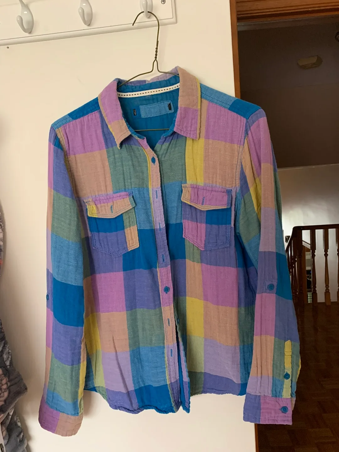 Colorful Plaid Button-Down Shirt image indicator(2)
