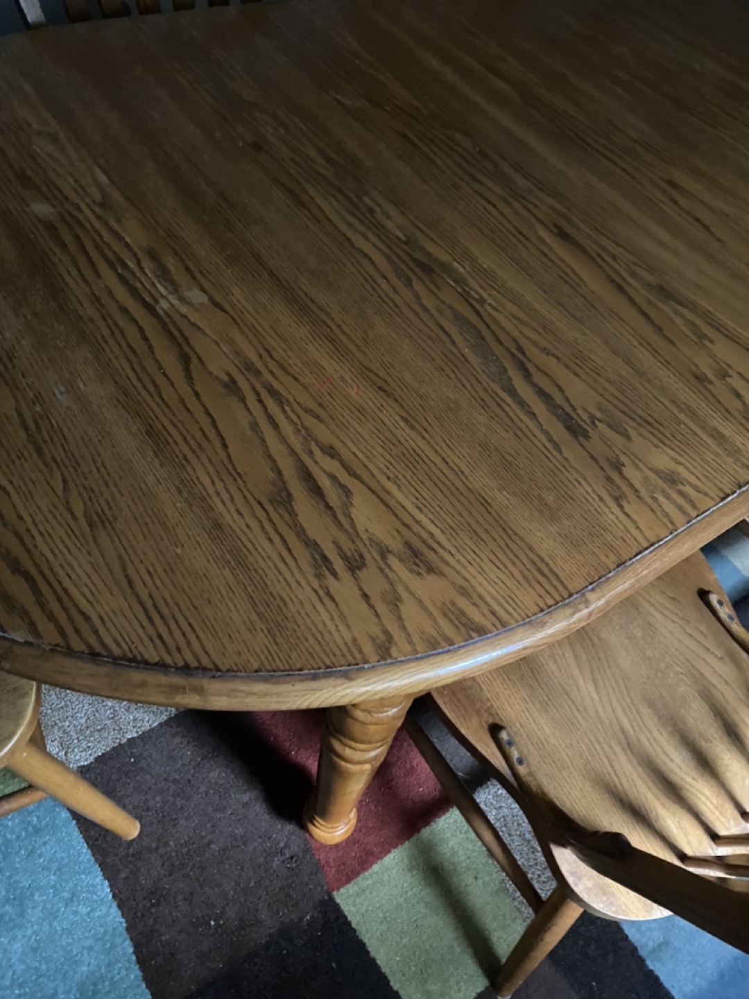 Wooden Dining Table with 5 Chairs - photo 3