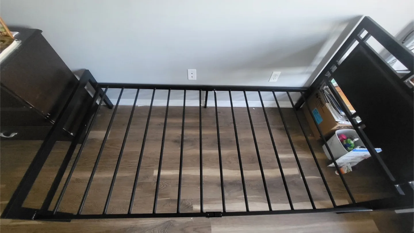 Black Metal Twin Bed Frame and Mattress image indicator(3)