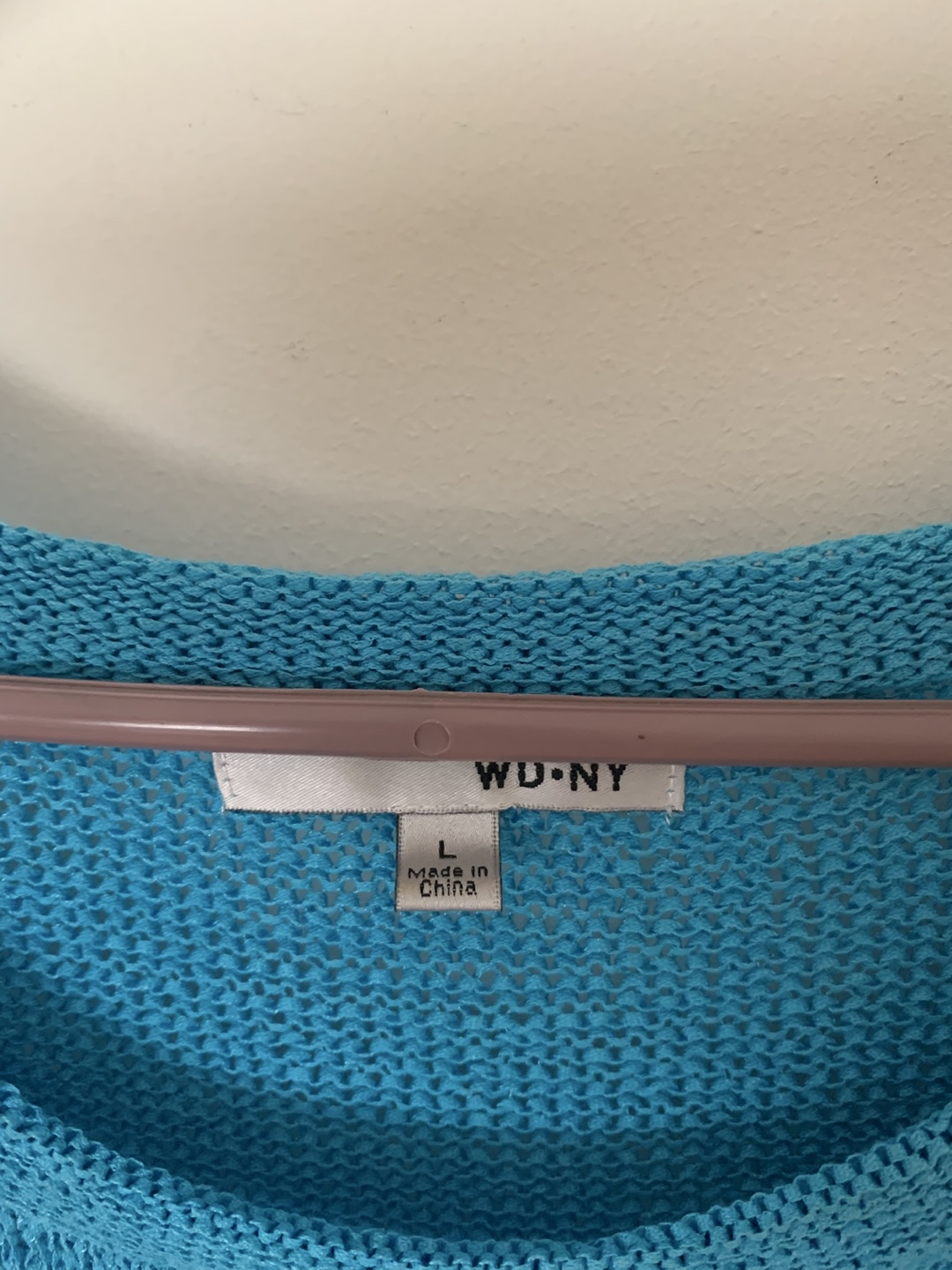 WD•NY Blue Knit Top - Size L