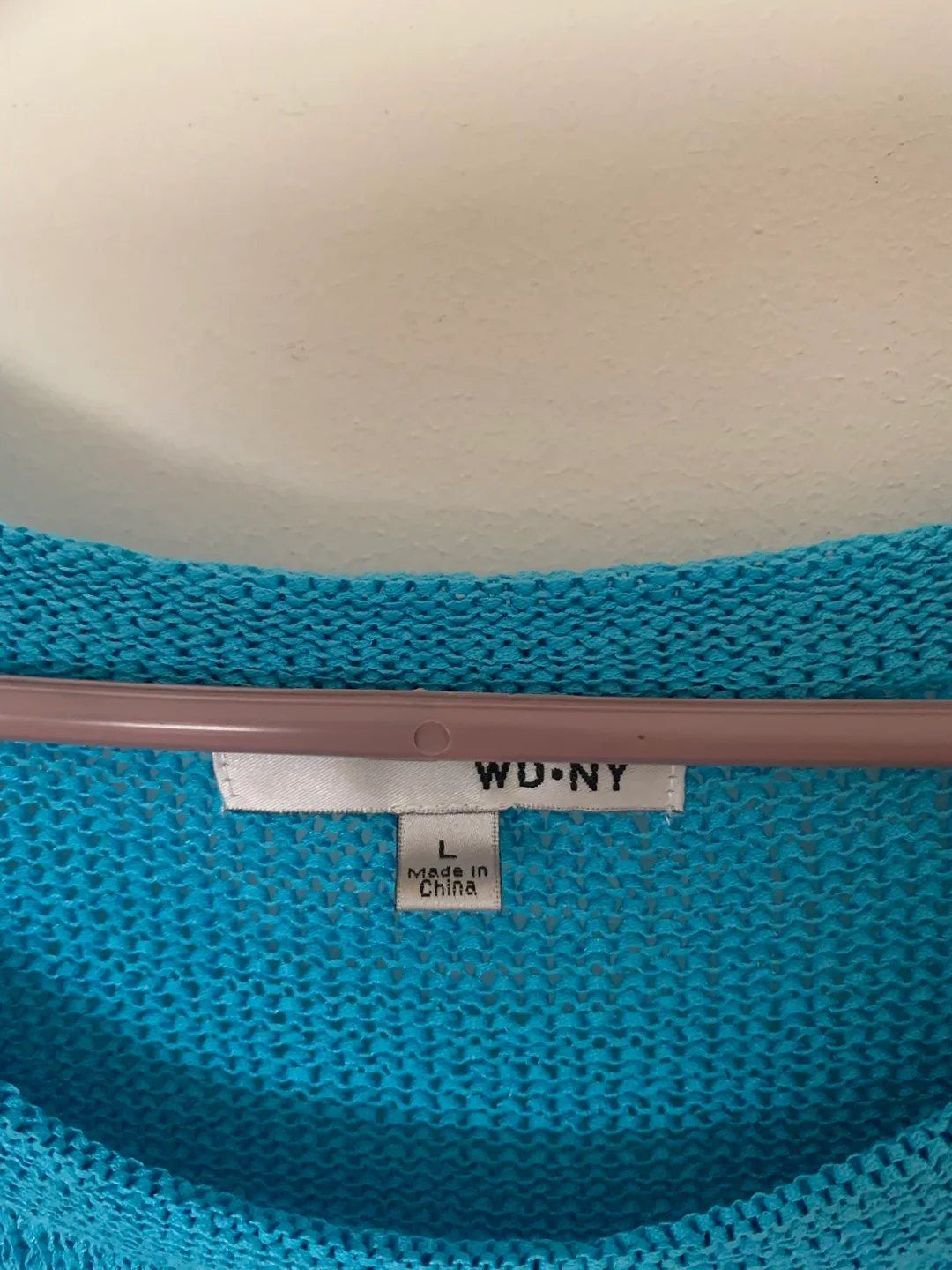 WD•NY Blue Knit Top - Size L