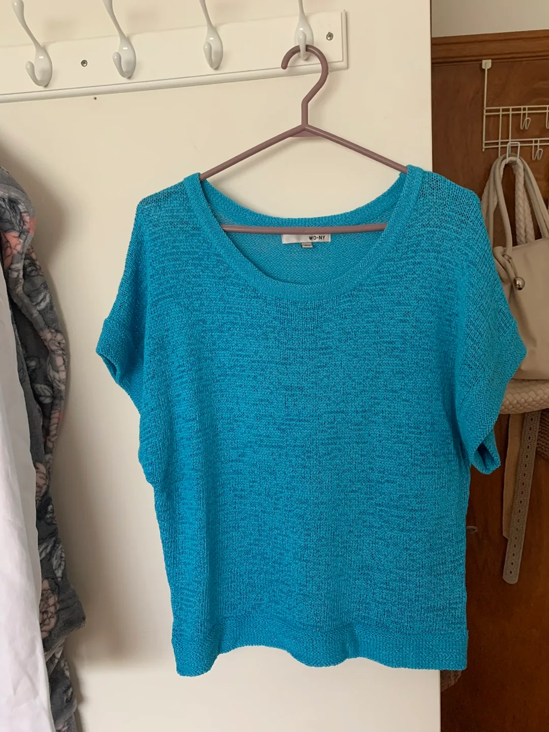 WD•NY Blue Knit Top - Size L image indicator(2)