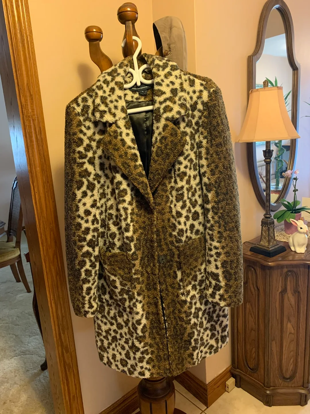 French Connection Leopard Print Coat - Size M