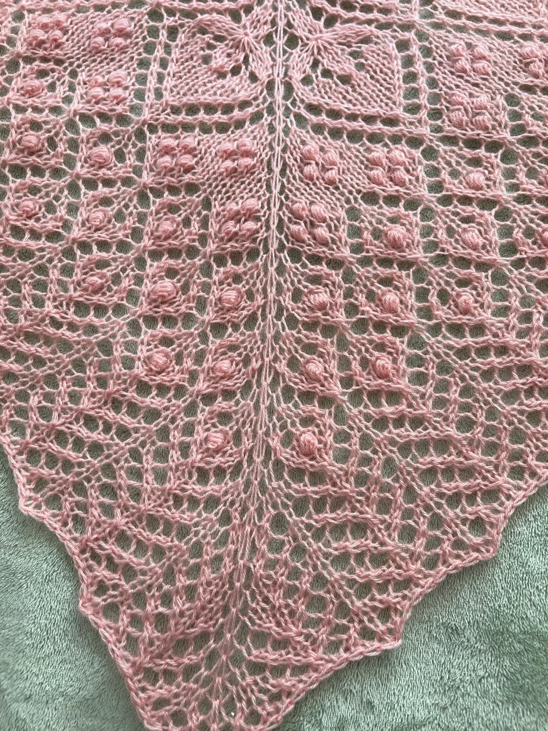 Hand-knitted Pink Shawl image indicator(3)