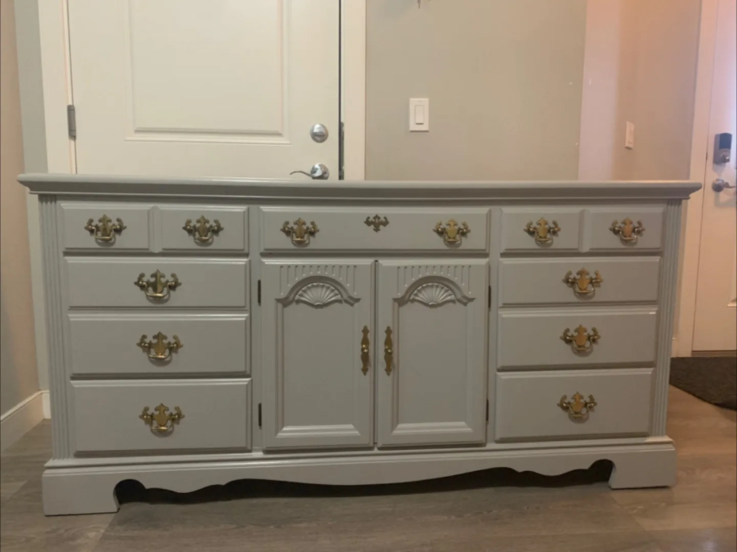 Grey Dresser with Gold Hardware thumbnail