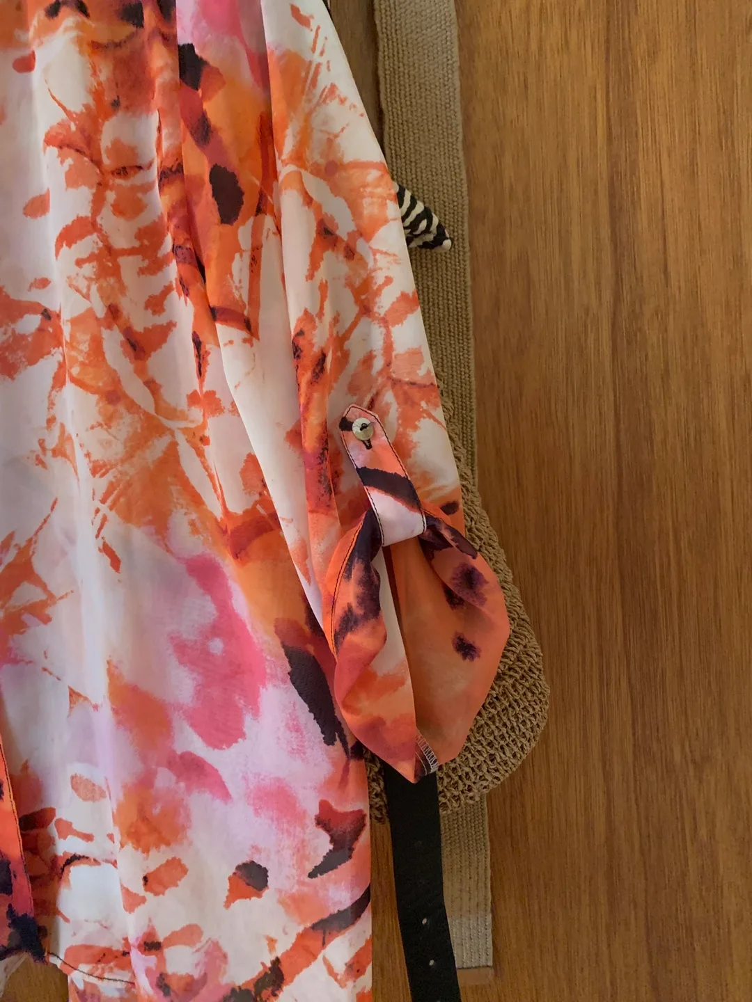 Floral Print Blouse - Orange, Pink, White image indicator(3)