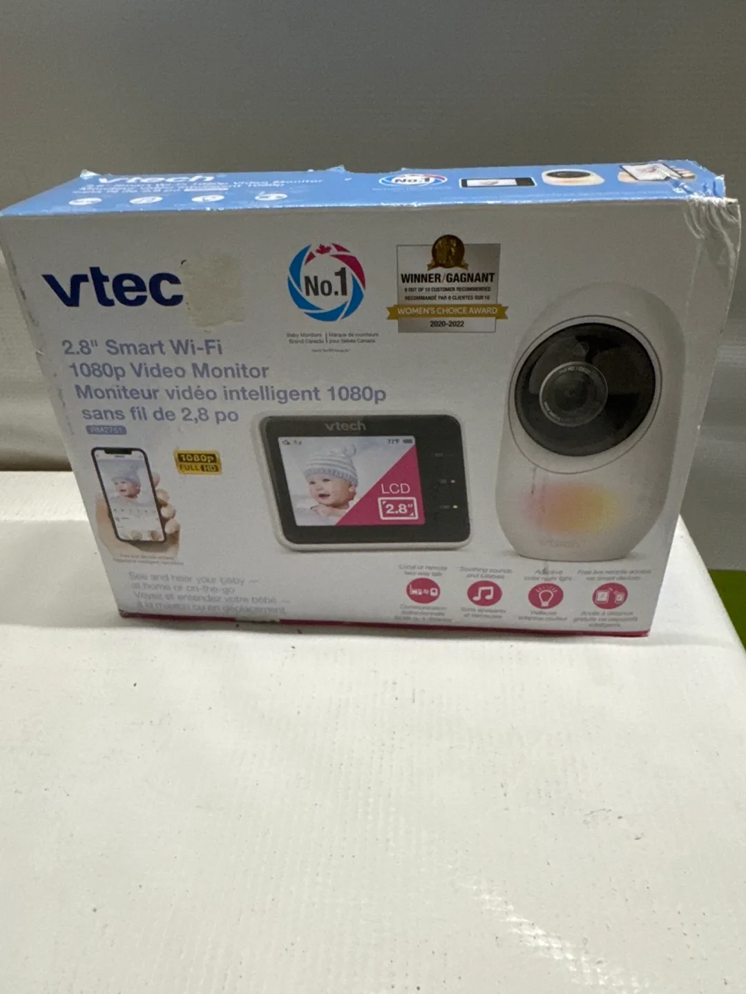 VTech 2.8" Smart Wi-Fi 1080p Video Baby Monitor thumbnail
