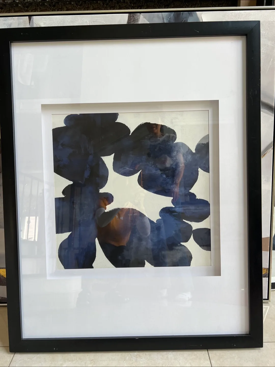 Framed Abstract Art - Black & White thumbnail