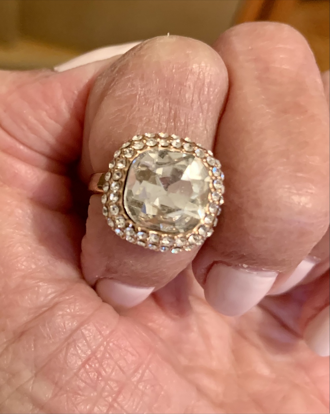 Cushion Cut Rhinestone Ring - photo 3