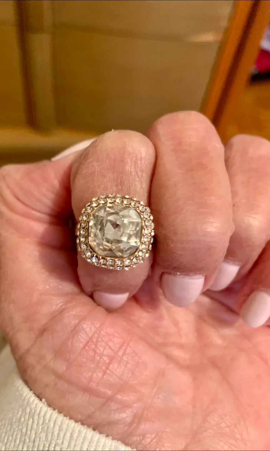 Cushion Cut Rhinestone Ring image indicator(2)