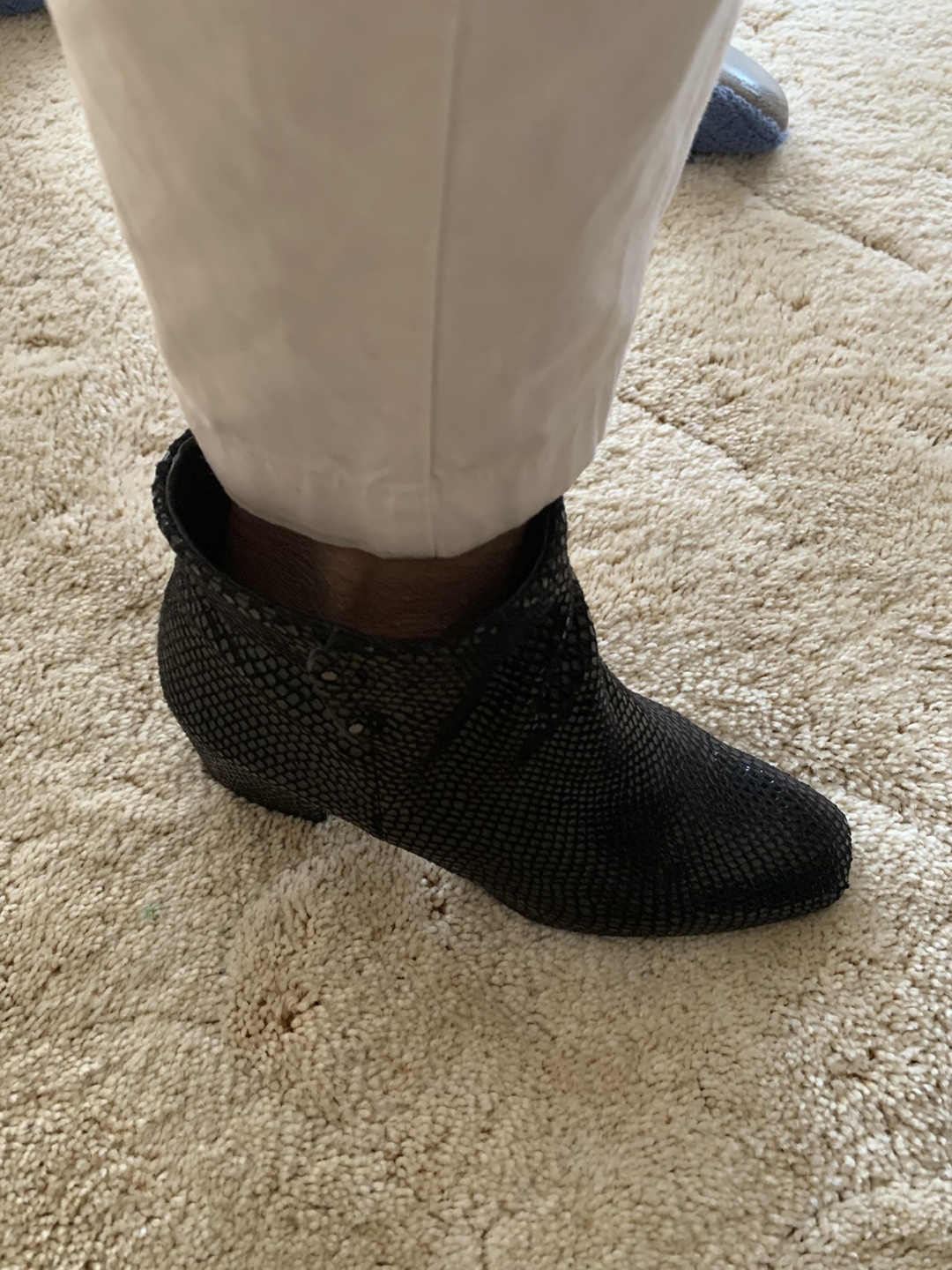 Franco Sarto snake skin Black Ankle Boots - photo 2
