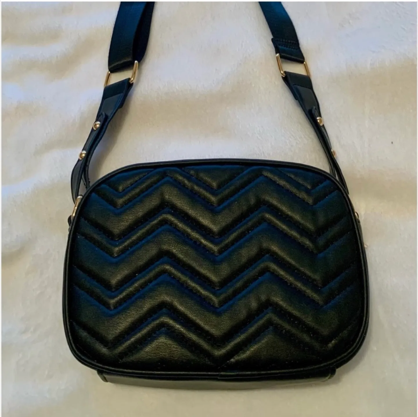Black Quilted Crossbody Bag