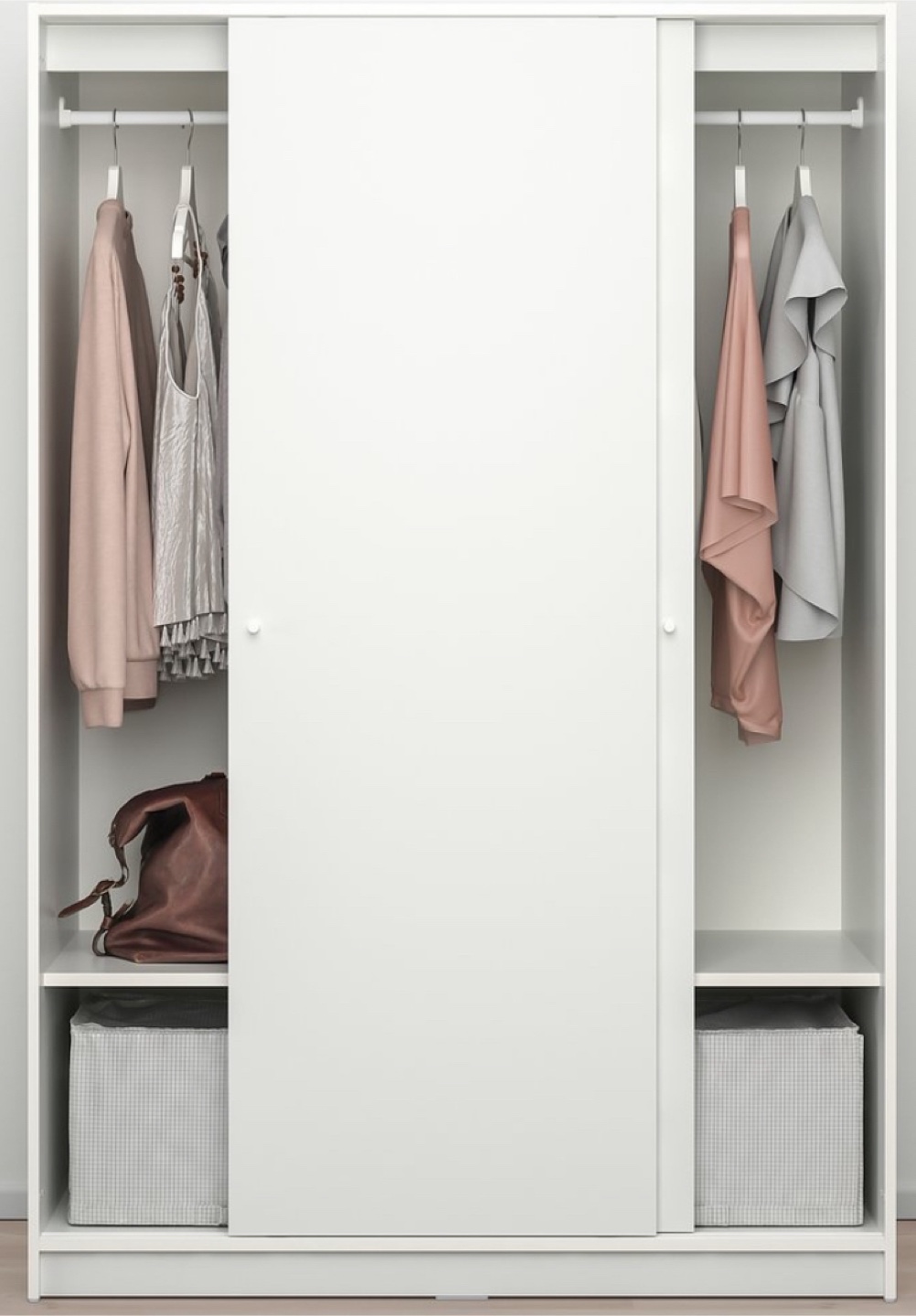 White Wardrobe with Sliding Doors - photo 3