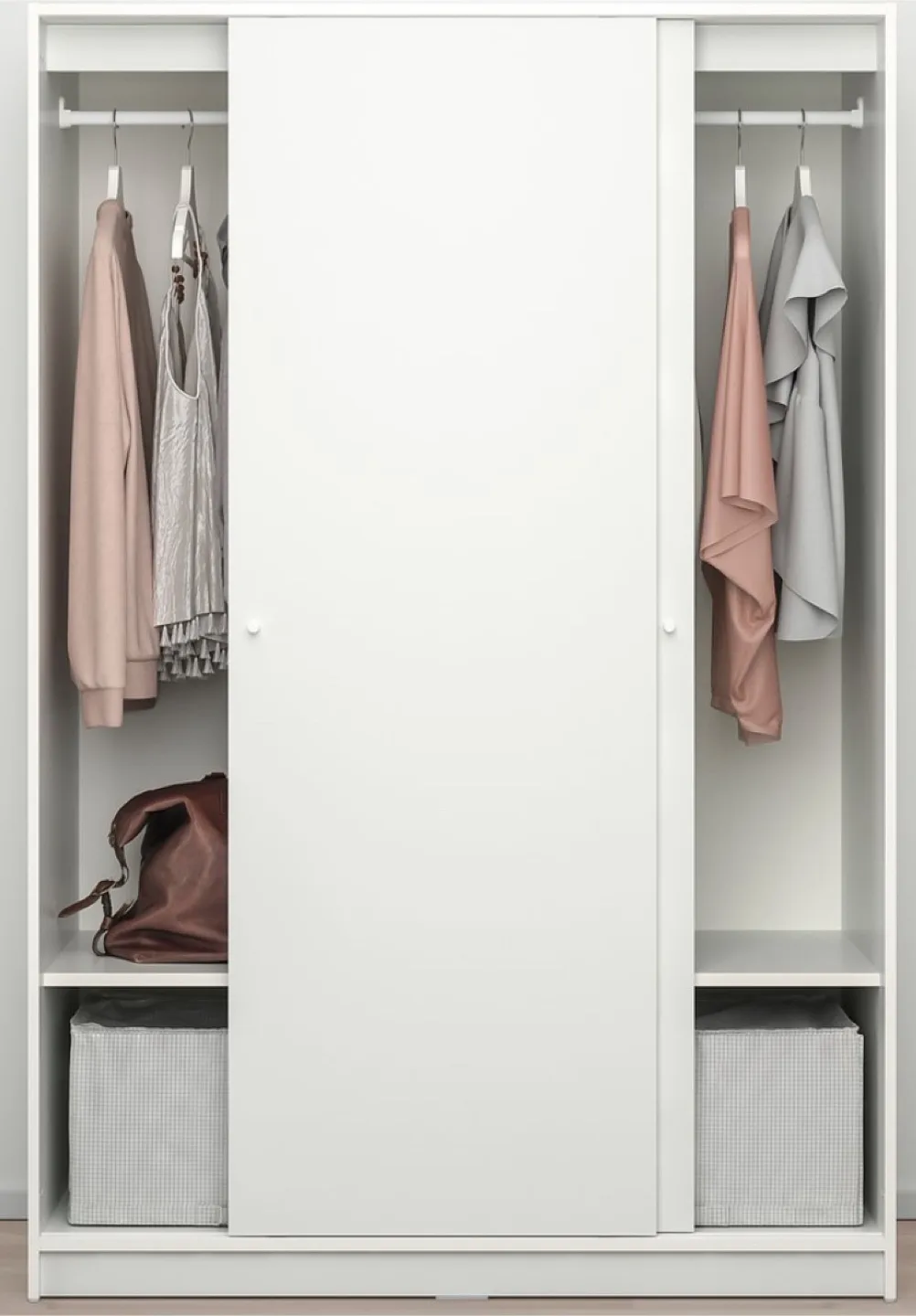 White Wardrobe with Sliding Doors image indicator(3)