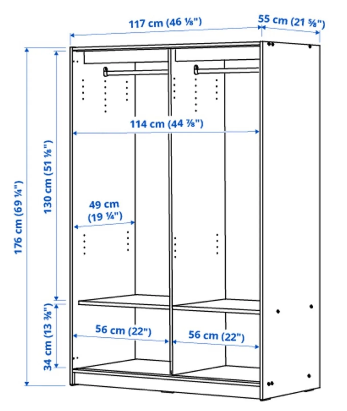 White Wardrobe with Sliding Doors image indicator(4)