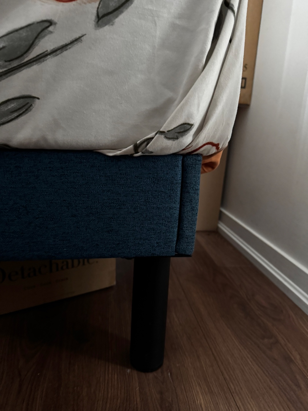 Upholstered Bed Frame - Blue - photo 2