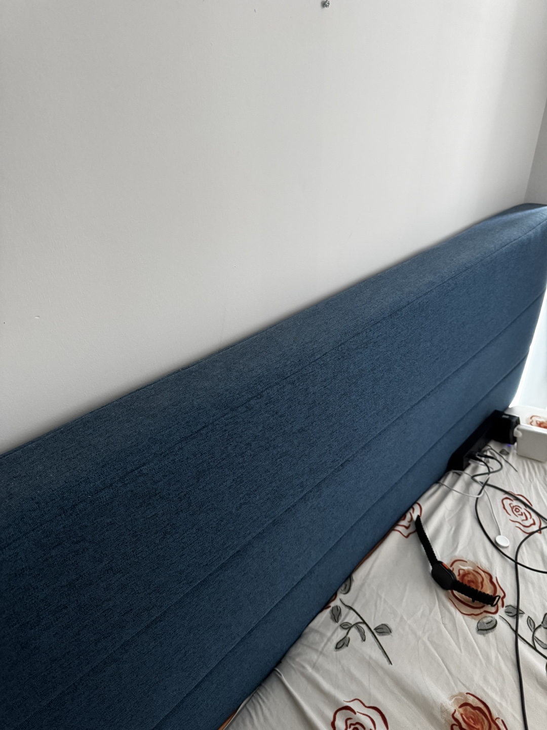 Upholstered Bed Frame - Blue