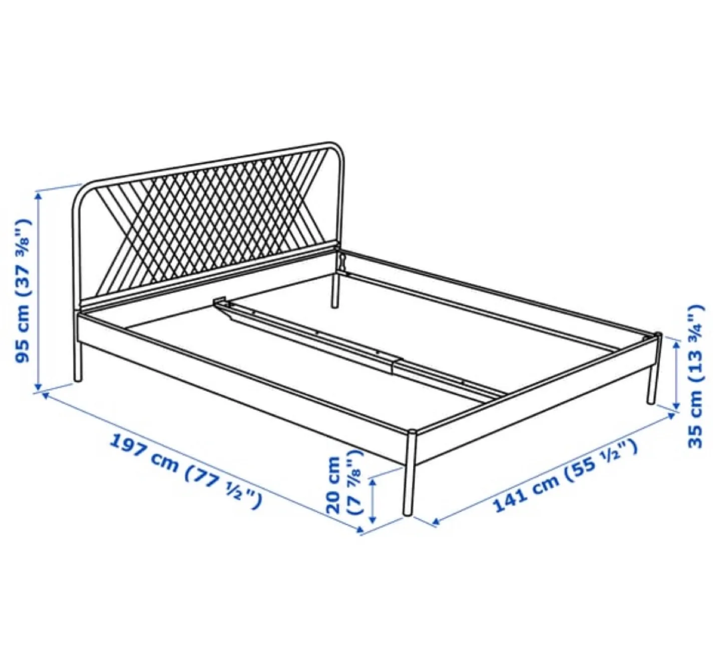 🛏️ IKEA Bed Frame + Foam Mattress – Full/Double Size thumbnail