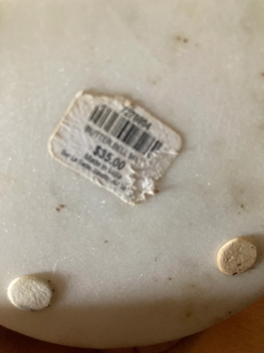 Butter Bell White Marbel Crock thumbnail