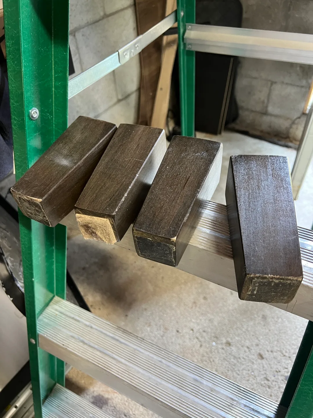 Set of 4 Dark Wood Furniture Legs image indicator(4)