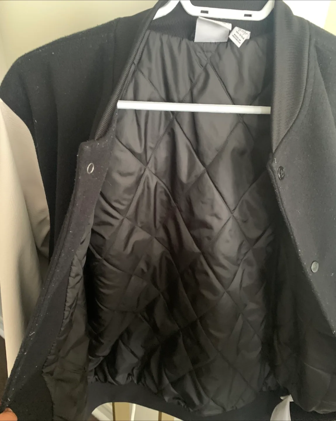 Adidas Varsity Jacket Black/White Size 13-14y L image indicator(3)