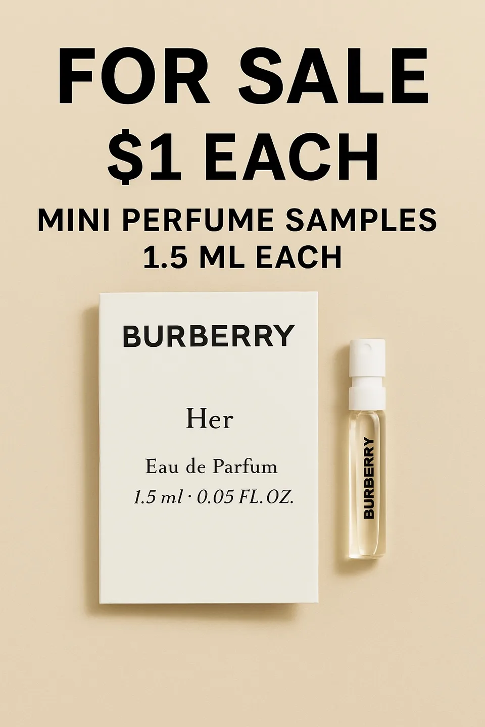 Burberry Her Eau de Parfum Mini Sample 1.5ml - $1 thumbnail