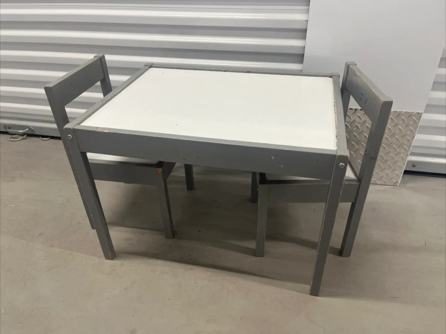 Kids Table and Chairs Set - Grey thumbnail