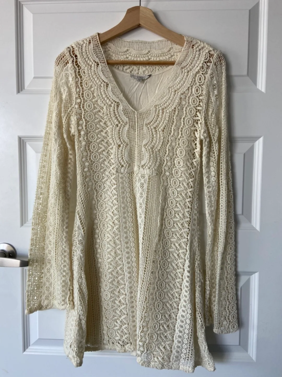 Guess Cream Lace Dress - Size XS thumbnail