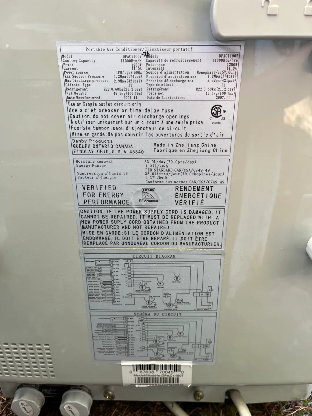 Danby Portable Air Conditioner image indicator(3)