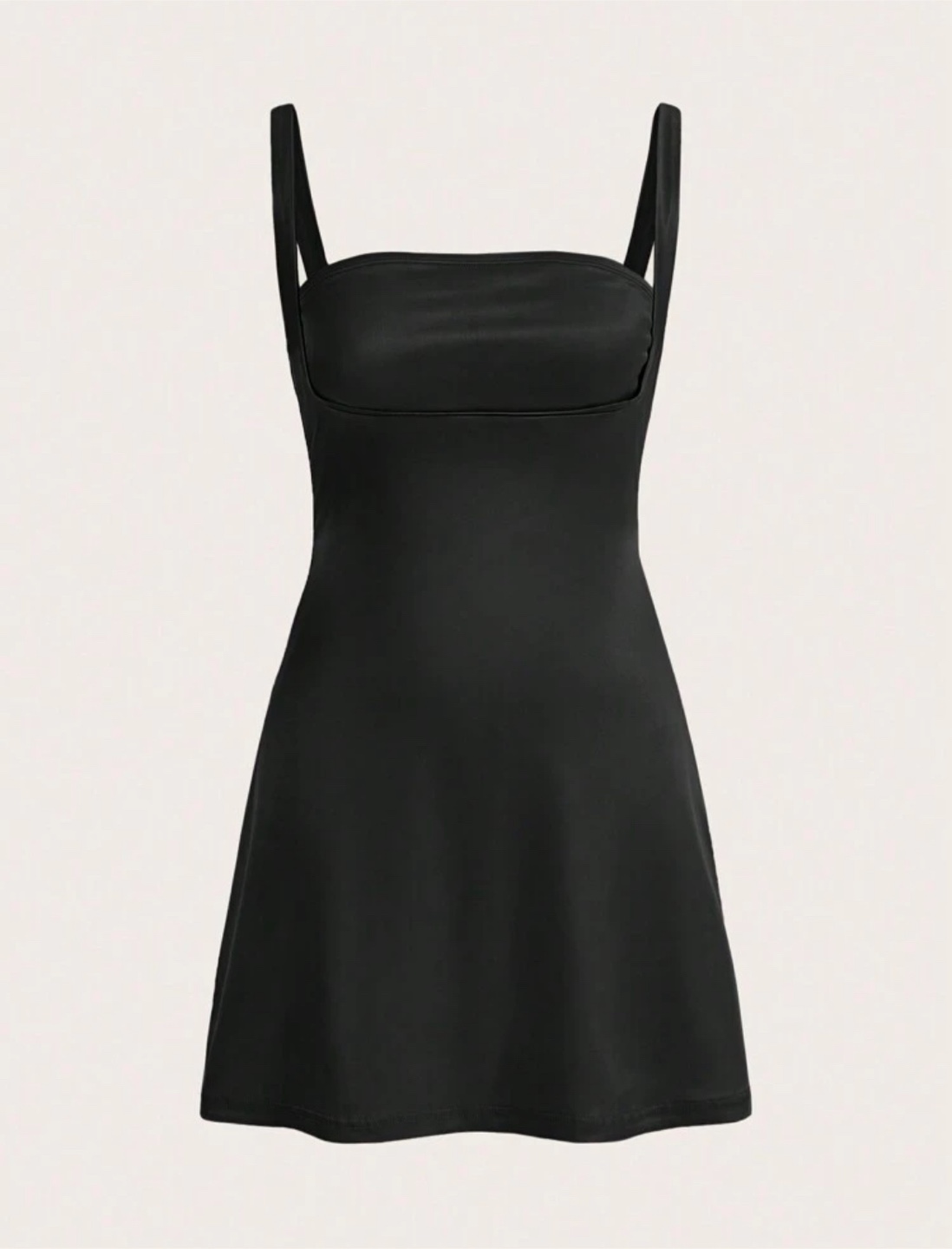 Black Satin Mini Dress - photo 3