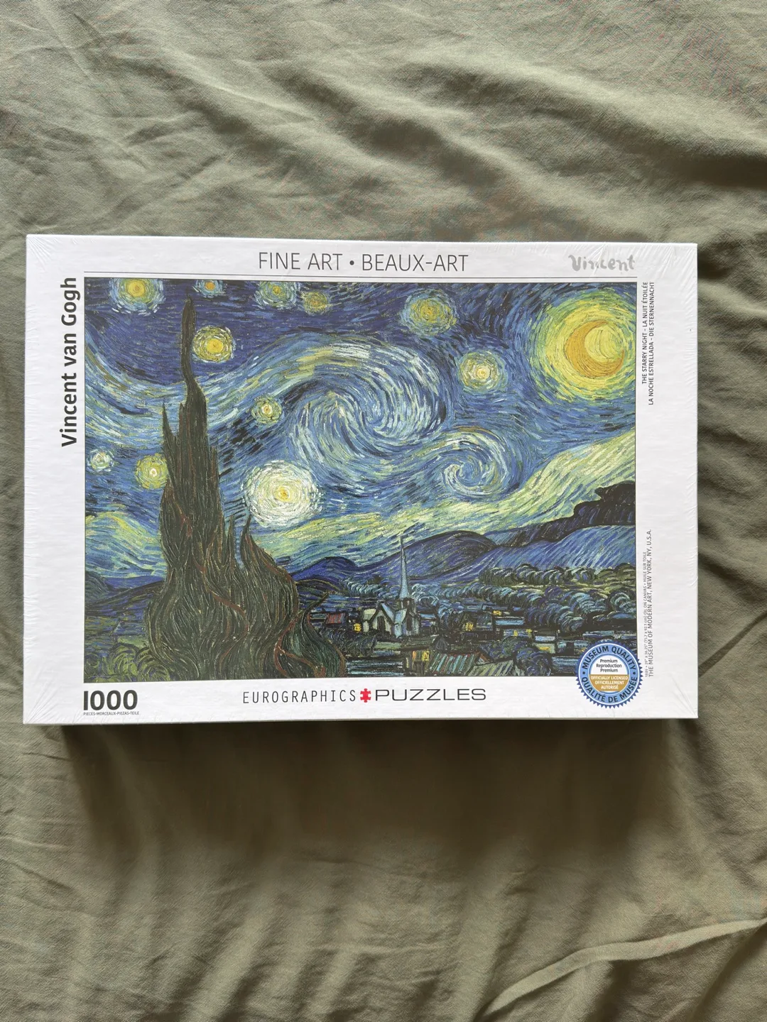 New Eurographics Vincent van Gogh Starry Night 1000pc Puzzle thumbnail