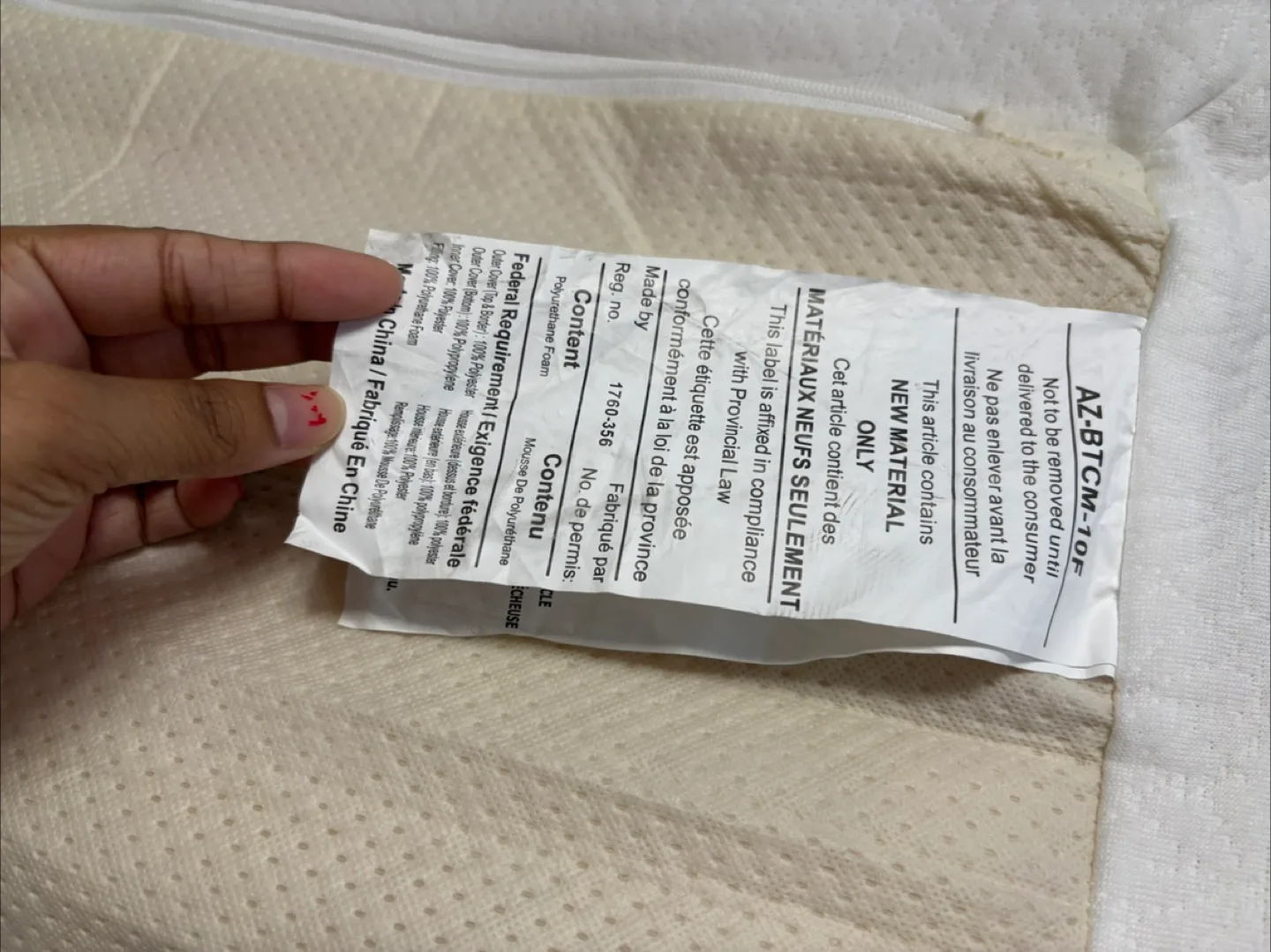 Only Mattress- Zinus Full size 10 inch Mattress- memory foam image indicator(4)