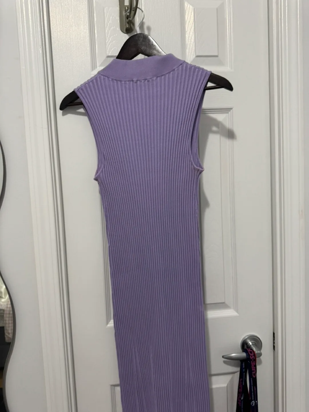 Zara Lilac Ribbed Sleeveless Dress image indicator(6)