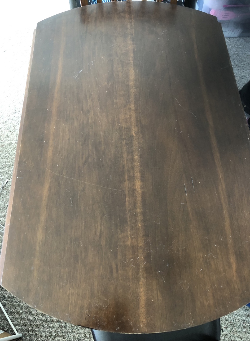 Dark Wood Extendable Dining Table Set (with 2 x Matching Chairs) - photo 2