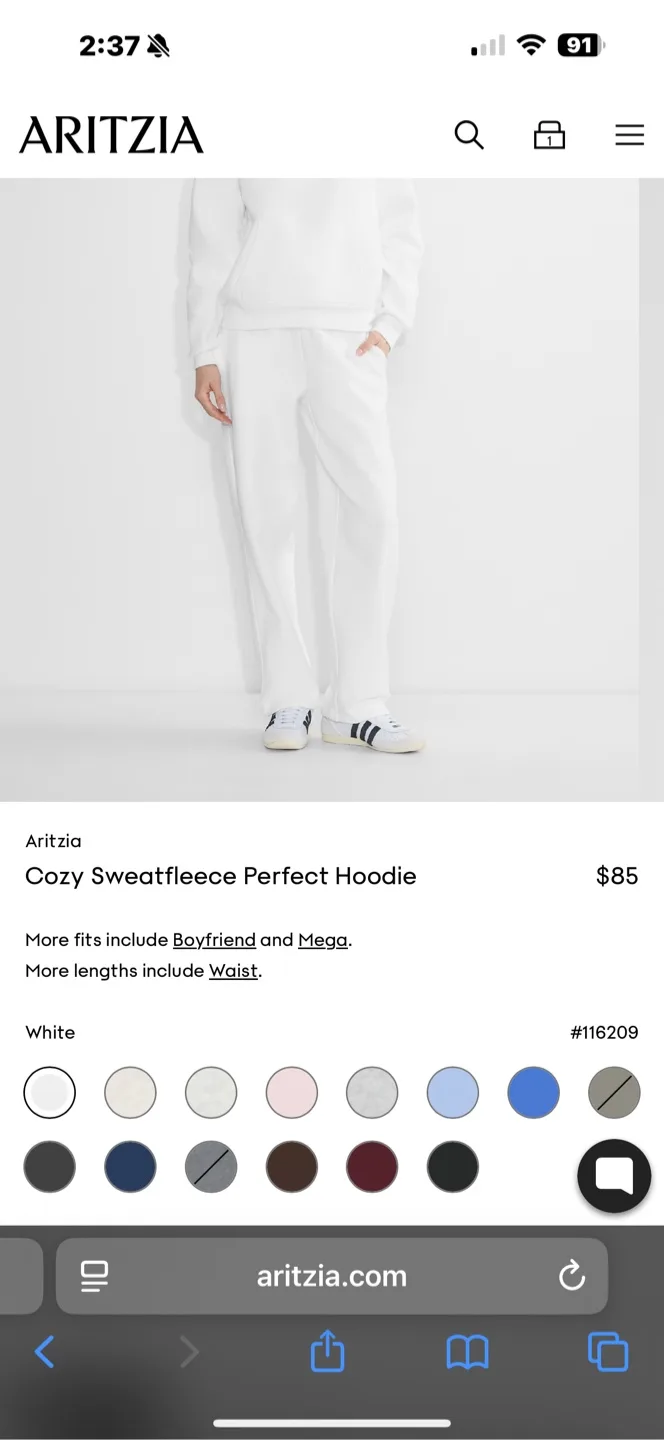 TNA Sweatfleece Cozy Mega Fit WhiteCargo Pants image indicator(4)