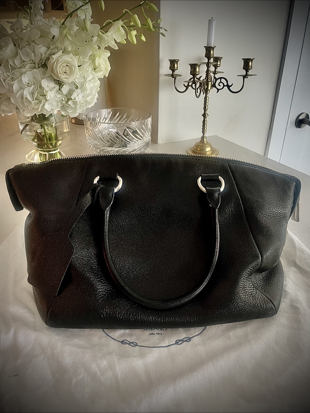 Prada Vitello Daino Leather Double Handle Satchel Bag BR5128 - photo 5