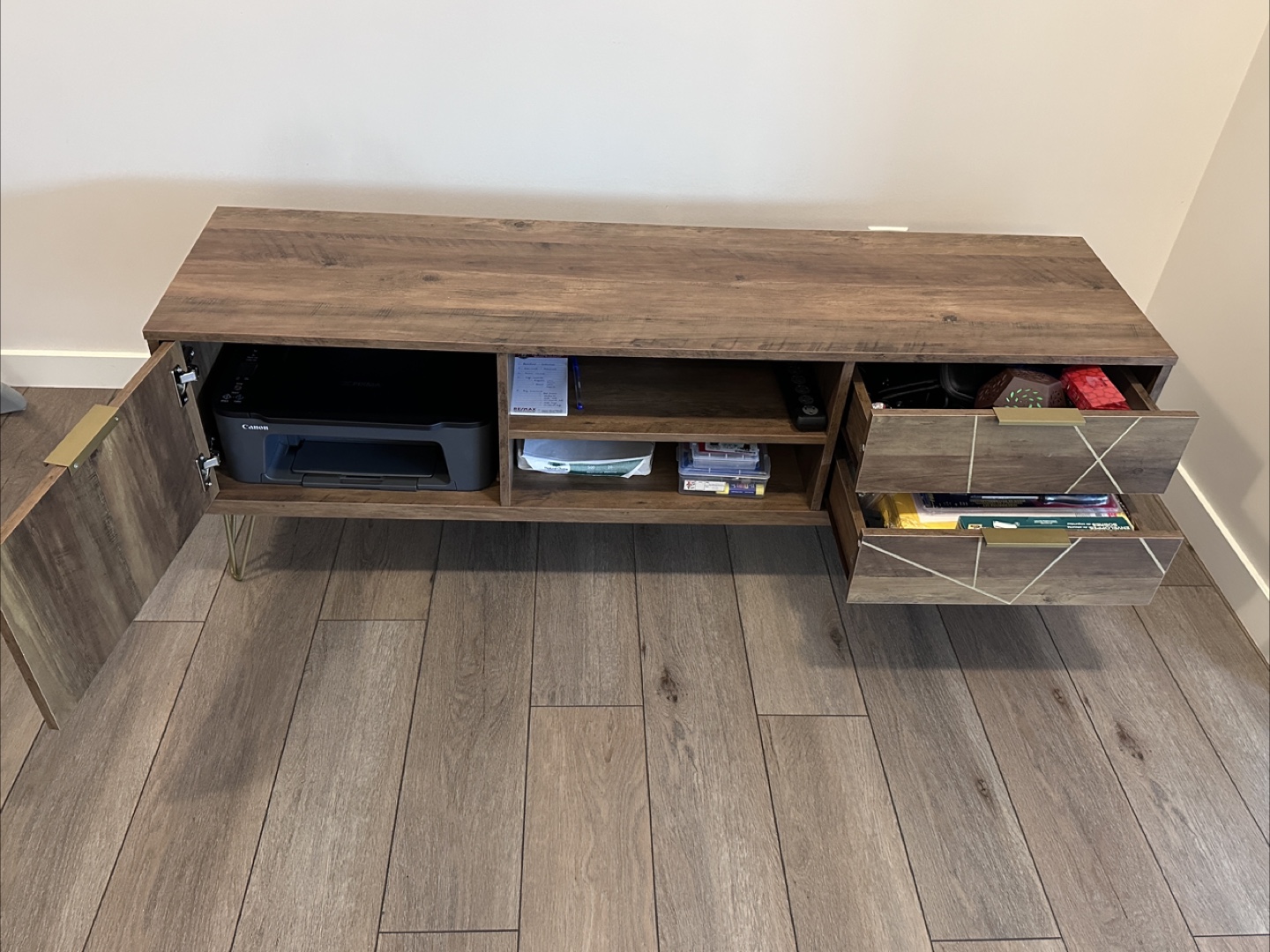 HOMCOM TV Stand, with Storage Cupboard and Drawers. - photo 5