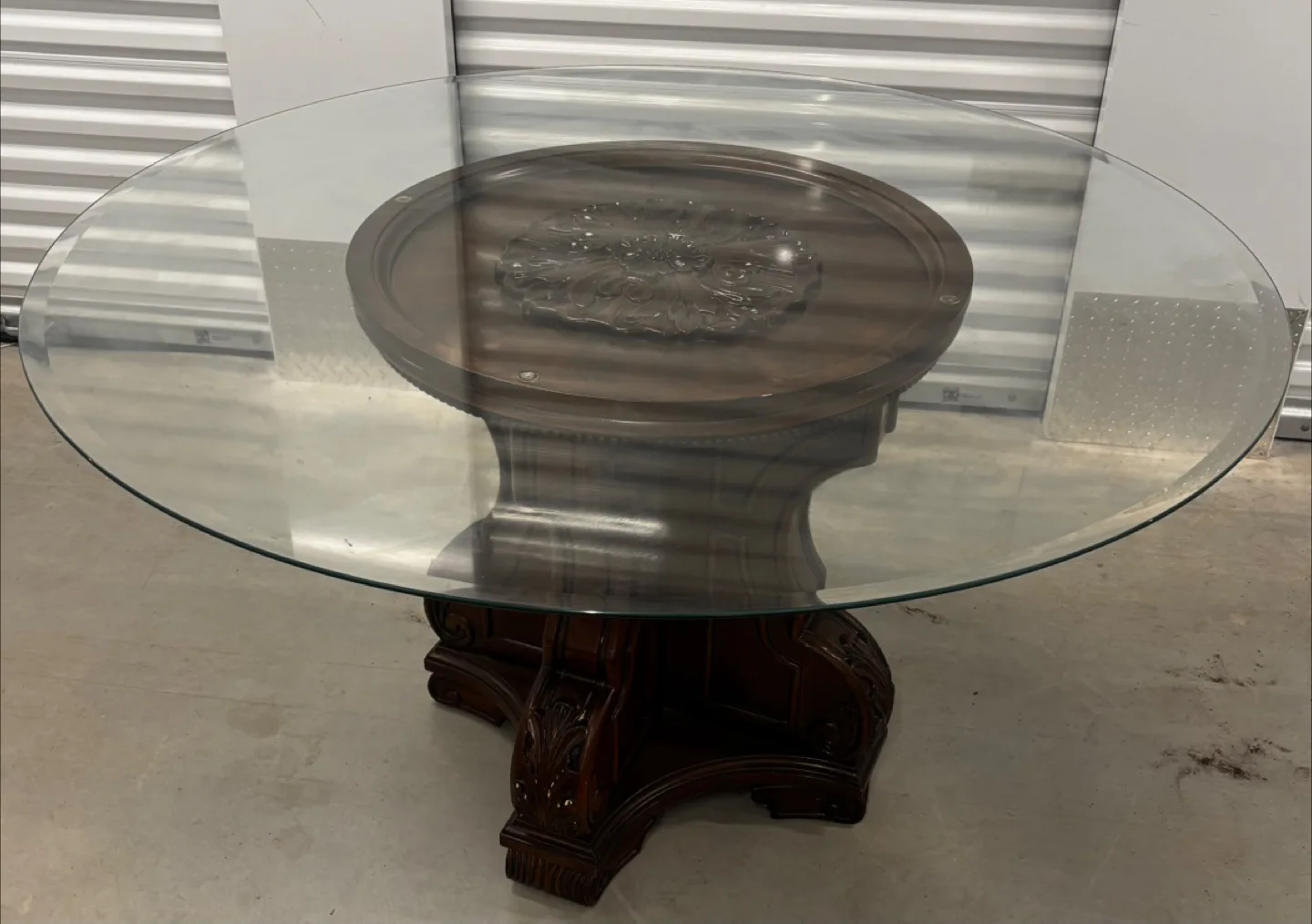 Glass Top Round Dining Table thumbnail