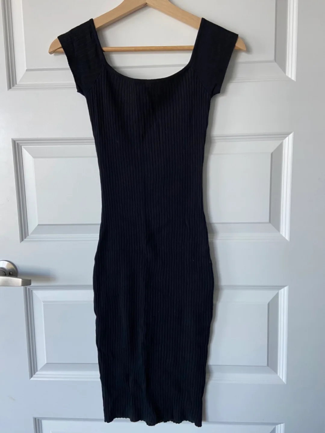 Hera Collection Black Ribbed Dress - Size S thumbnail