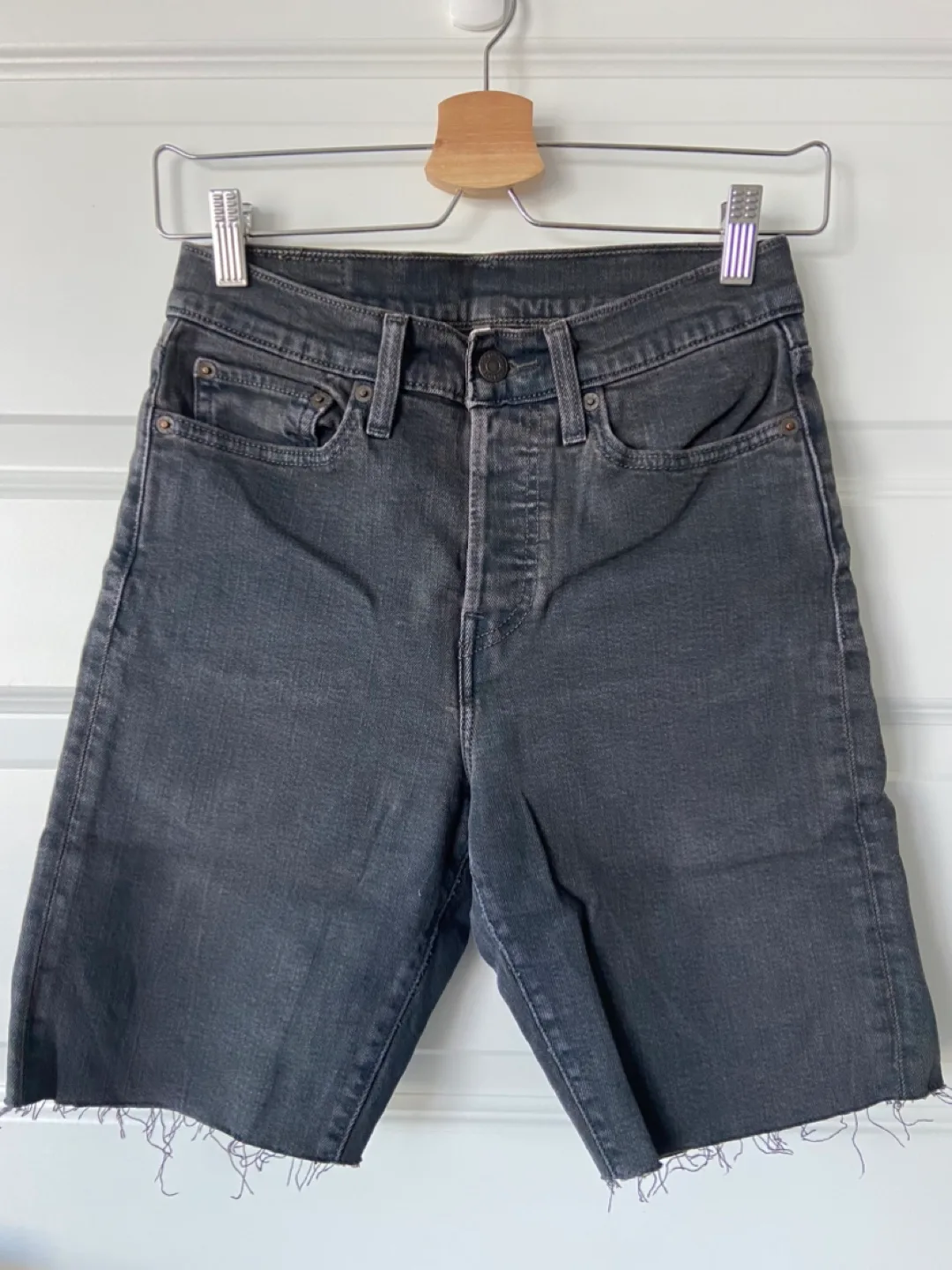 Levi's Denim Shorts, Size 27, Black thumbnail