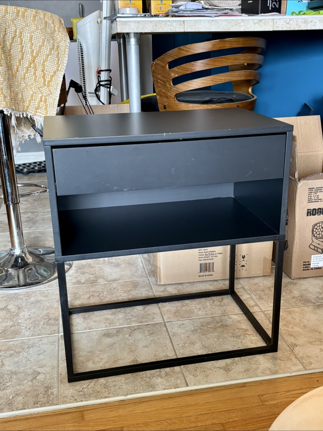 IKEA Vikhammer Nightstand in black
